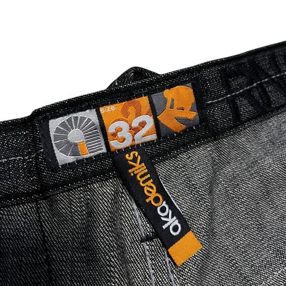 Akdmks Jeanius House Rhinestone Dark Wash Wide Leg Jeans - Picture 9 of 11